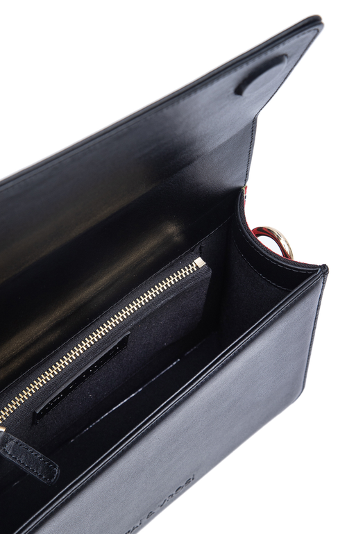 Kai & Vrosi K'ai & Vrosi Leather Structured Crossbody Bag In Black