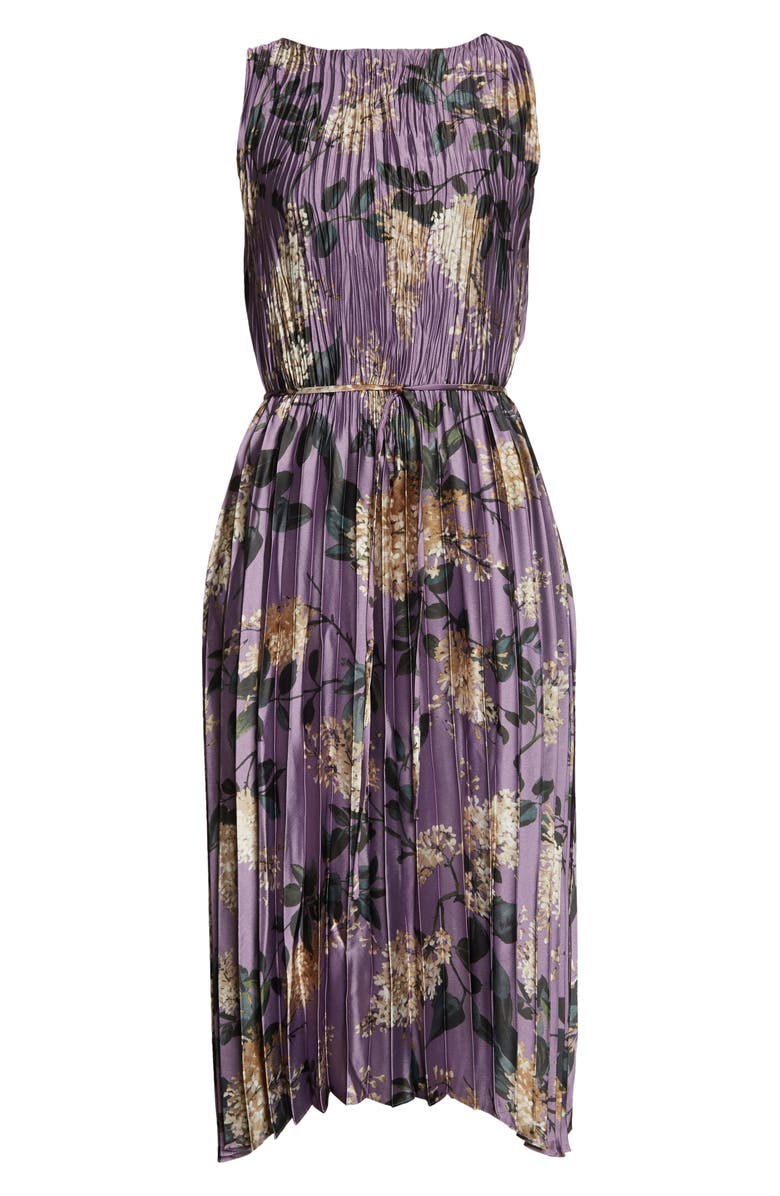 Vince Lilac Plissé Sleeveless Maxi Dress, Main, color, 