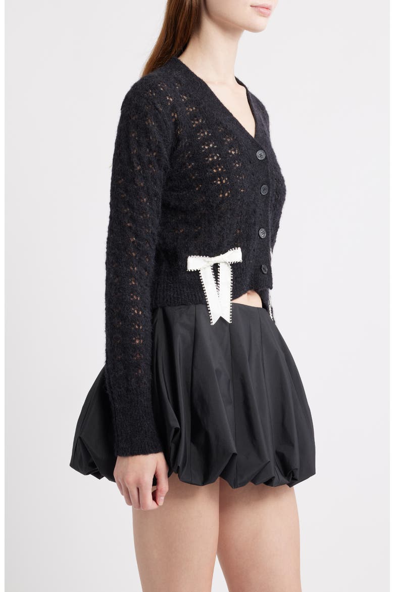 Lilly Bow Cardigan, Alternate, color, MIDNIGHT ICE