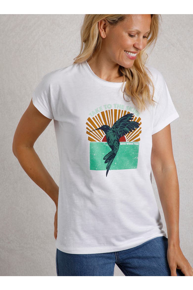 Fly Free Slub Graphic T-Shirt, Main, color, White