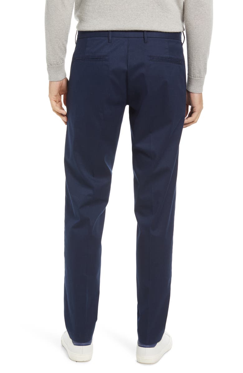 Nordstrom Slim Fit CoolMax<sup>®</sup> Flat Front Performance Chinos, Alternate, color, Navy Blazer