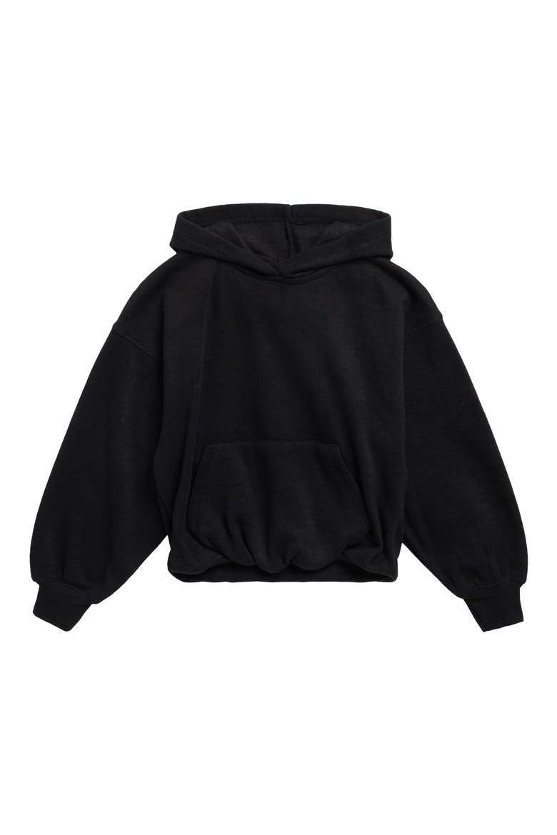Kids' Downtown Cinched Hoodie, Main, color, BLACK