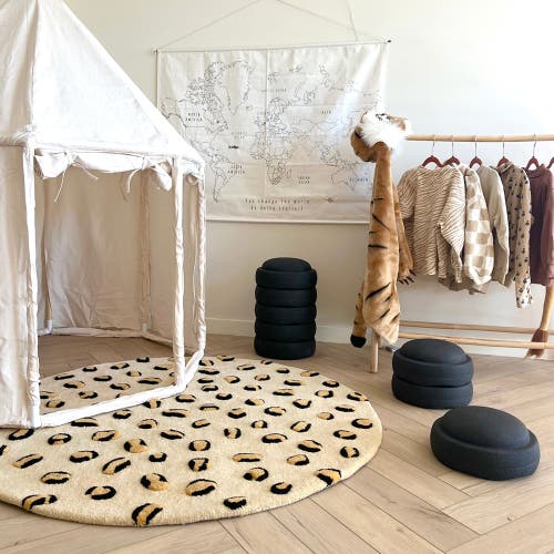 Maison Deux Leopard Rug In Neutral