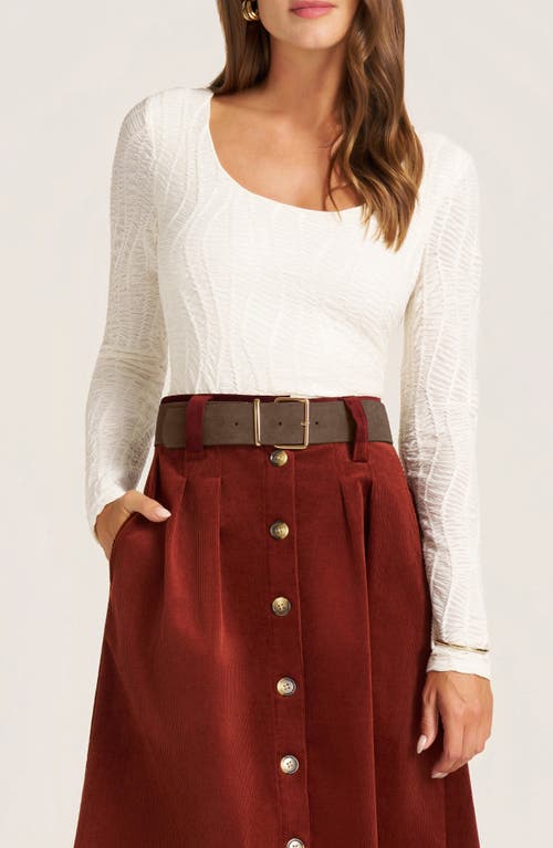 Matty M . Rowan Scoop Neck Top In Neutral