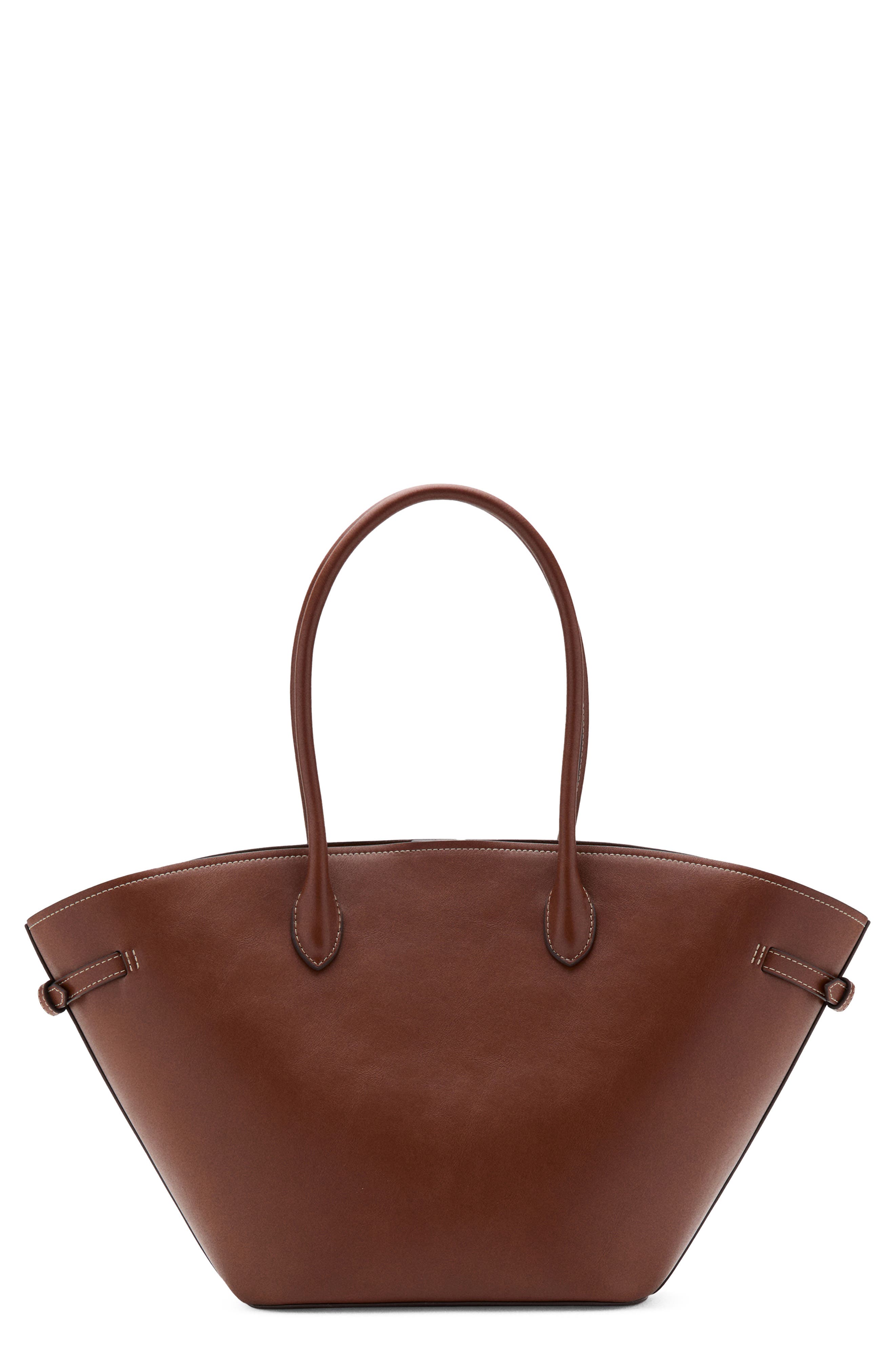 Mango Shopper Bag With Double Handle In Brown