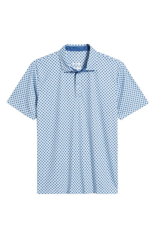 Swannies Rae Medallion Print Golf Polo In Sky