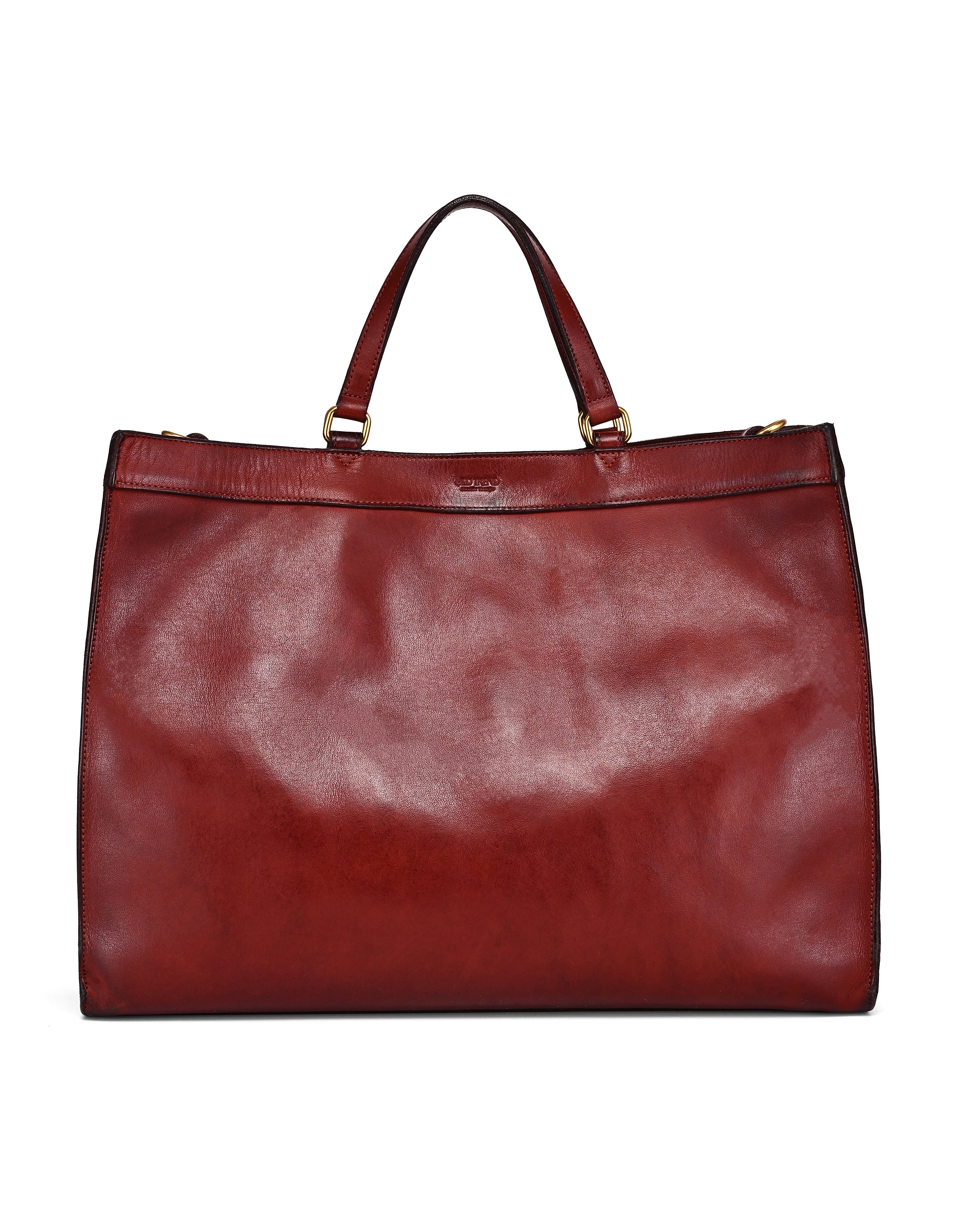 OLD TREND Ixia Genuine Leather Jet Set Travel Tote, Alternate, color, Brown