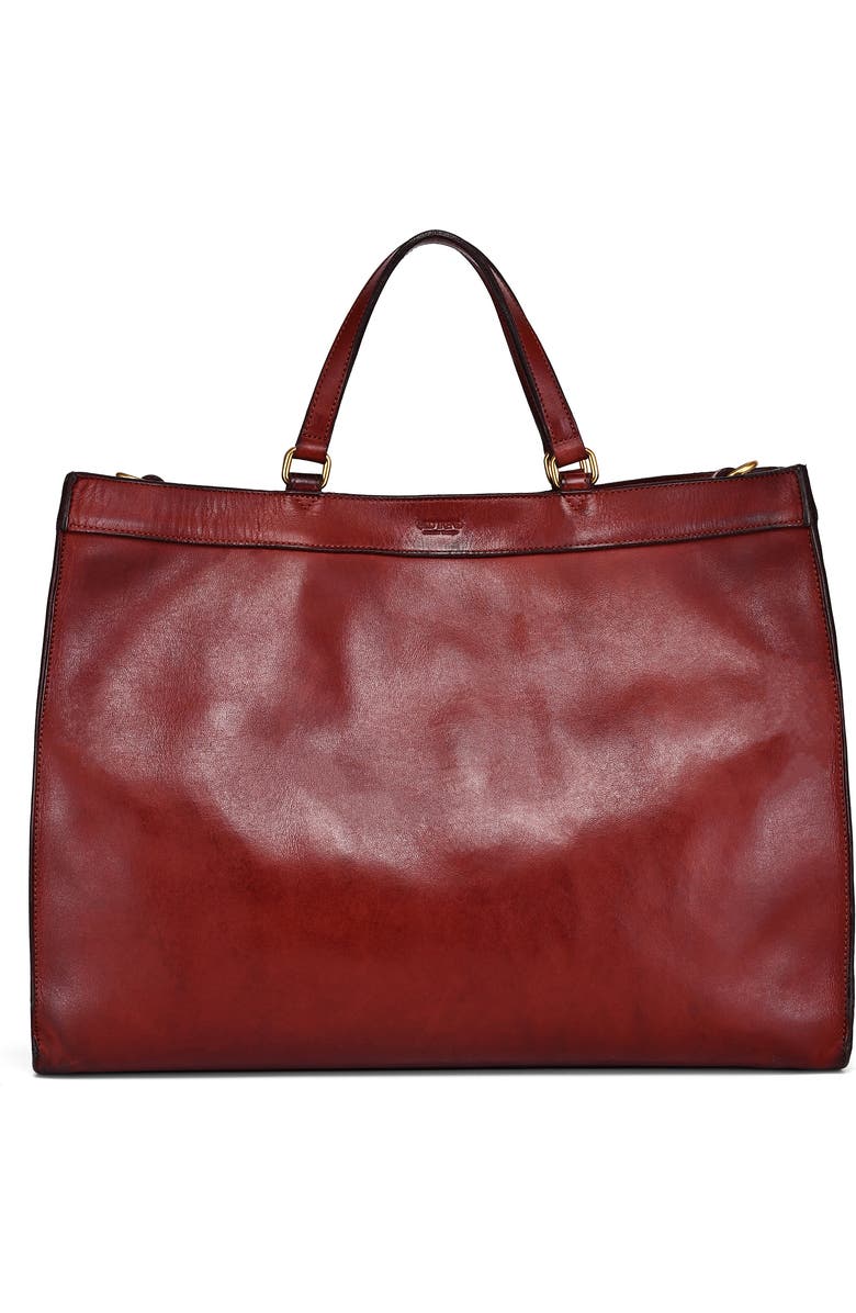 OLD TREND Ixia Genuine Leather Jet Set Travel Tote, Alternate, color, Brown