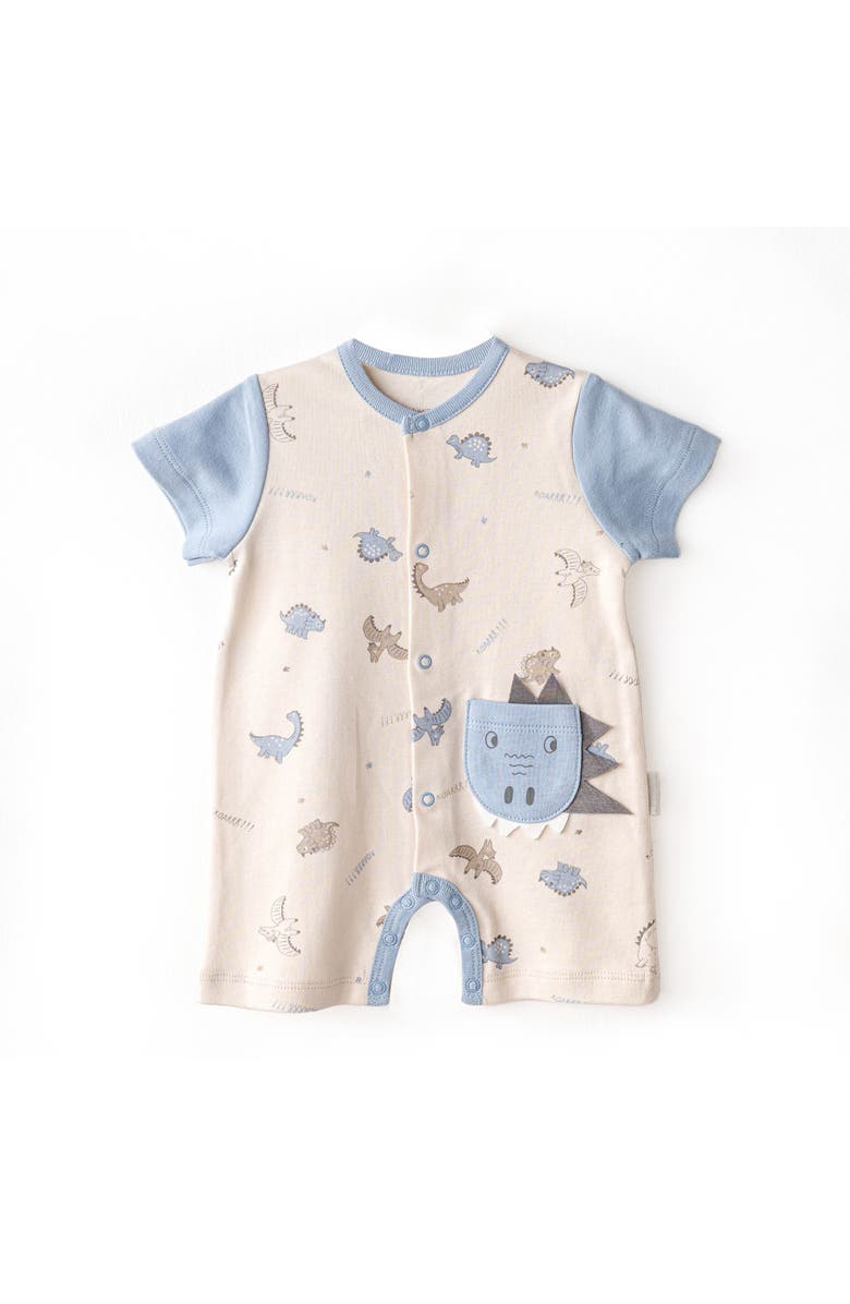 Andy Wawa Dinosaur Sleeve Romper, Main, color, 