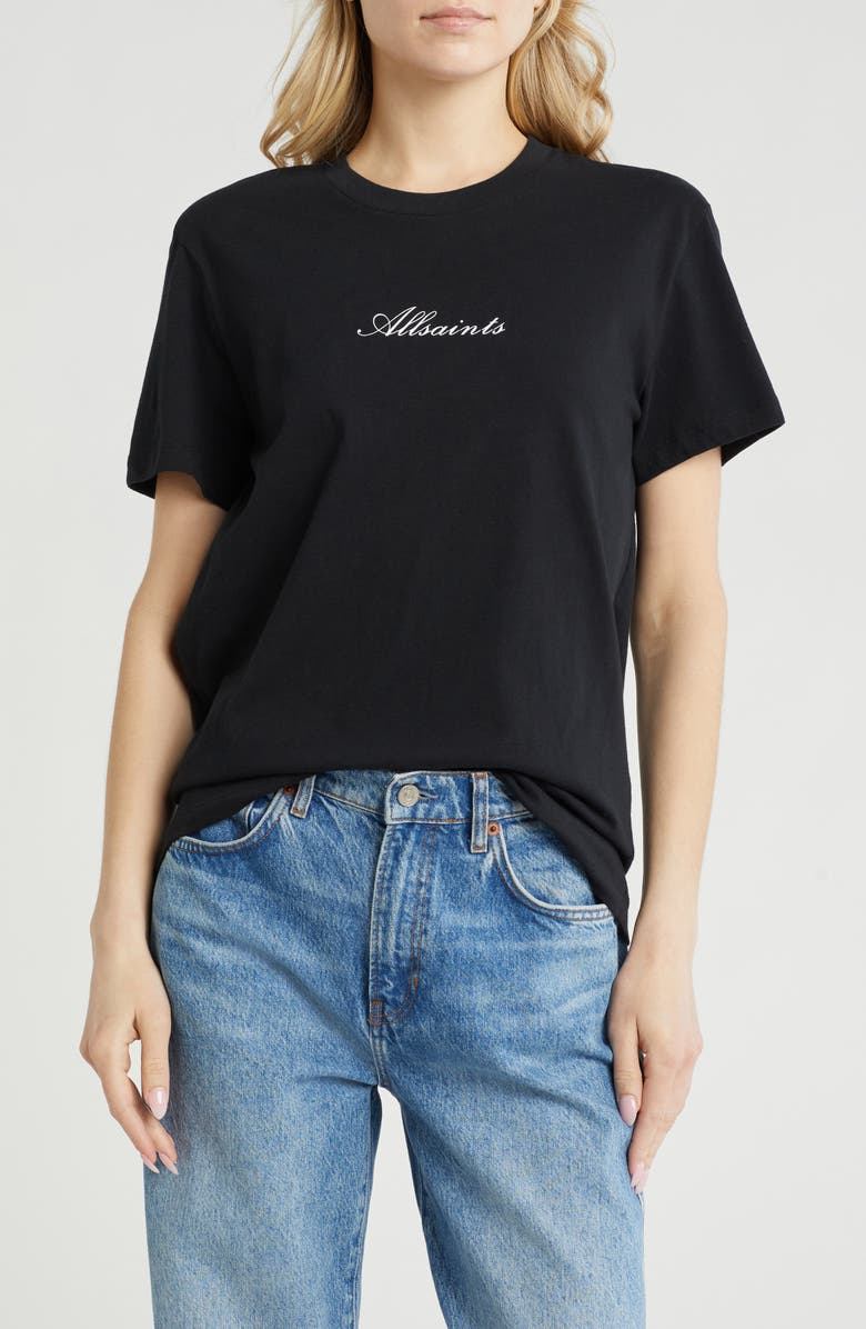 AllSaints Vita Logo Print T-Shirt, Main, color, 