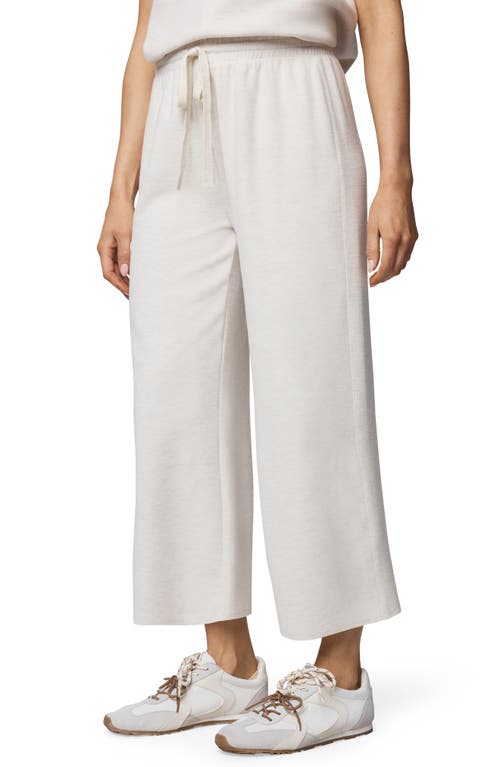 Splendid Winslow Crop Wide Leg Sweatpants In Neutral