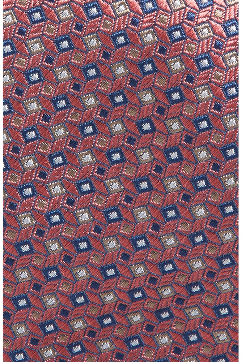 Neat Silk Tie, Alternate, color, ORANGE