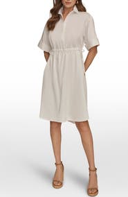 Donna Karan New York Short Sleeve Shirtdress