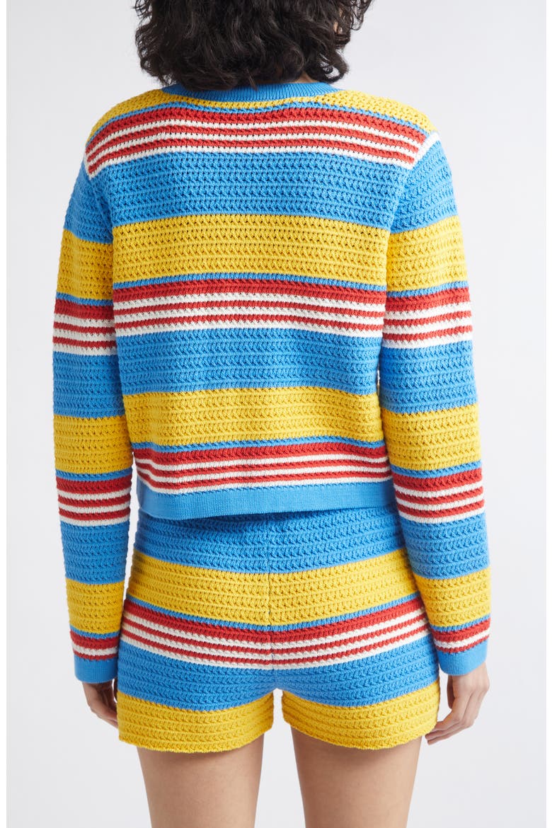 Tammy Striped Cotton Cardigan, Alternate, color, BLUE MULTISTRIPE