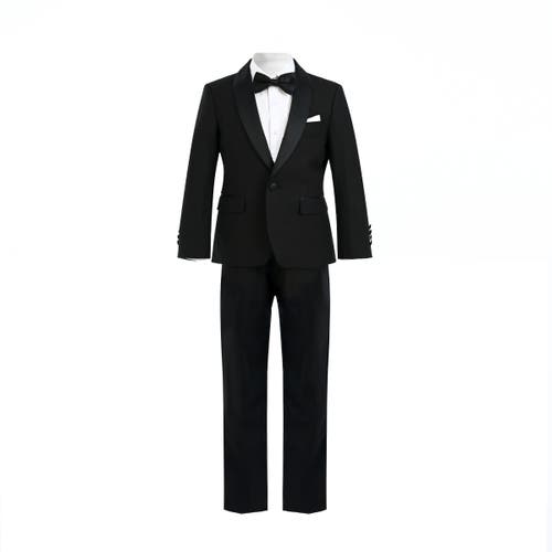 Moustache Shawl Lapel Suit In Black