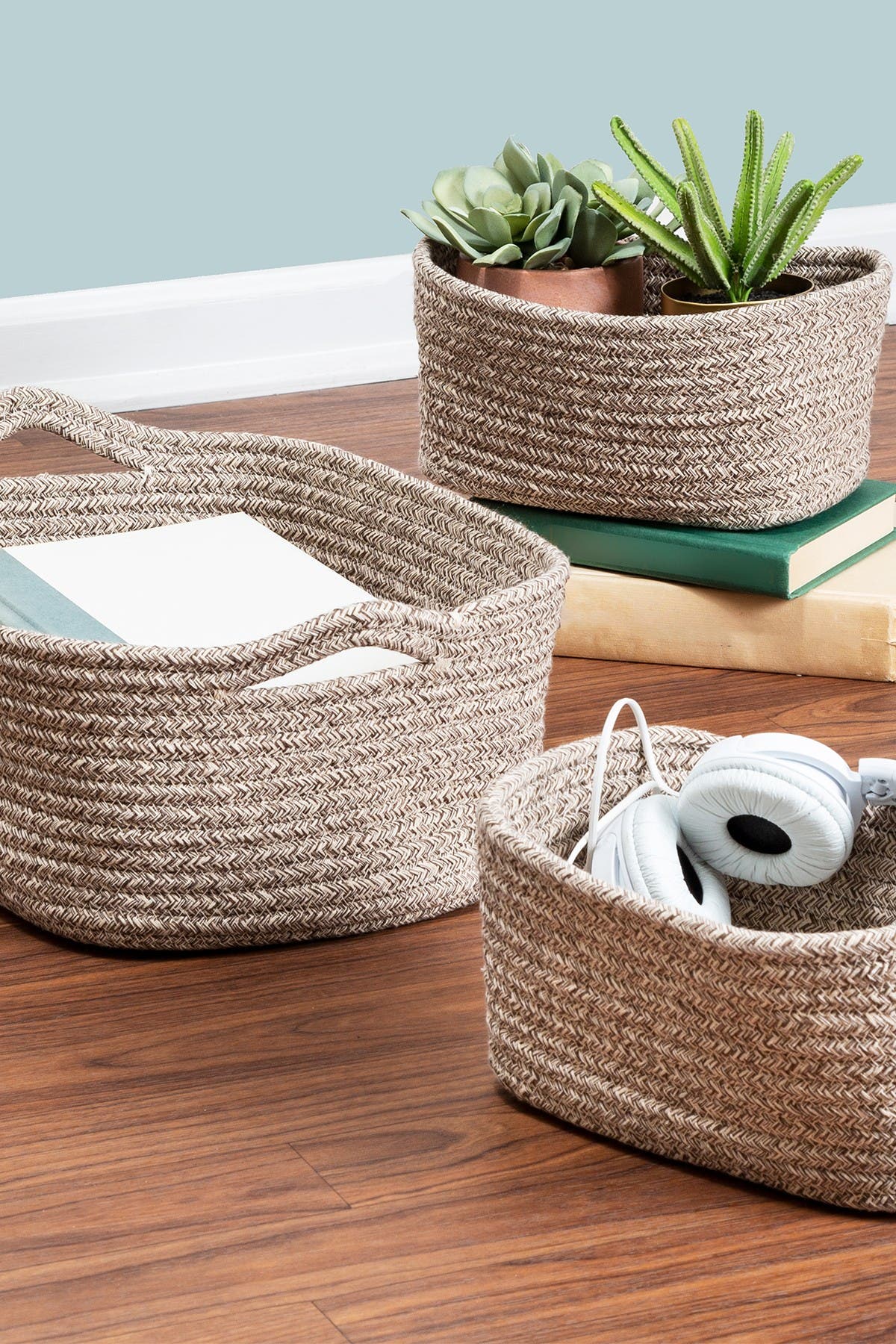 HONEY-CAN-DO Marled Sand Nested Texture Basket 3-Piece Set | Nordstromrack