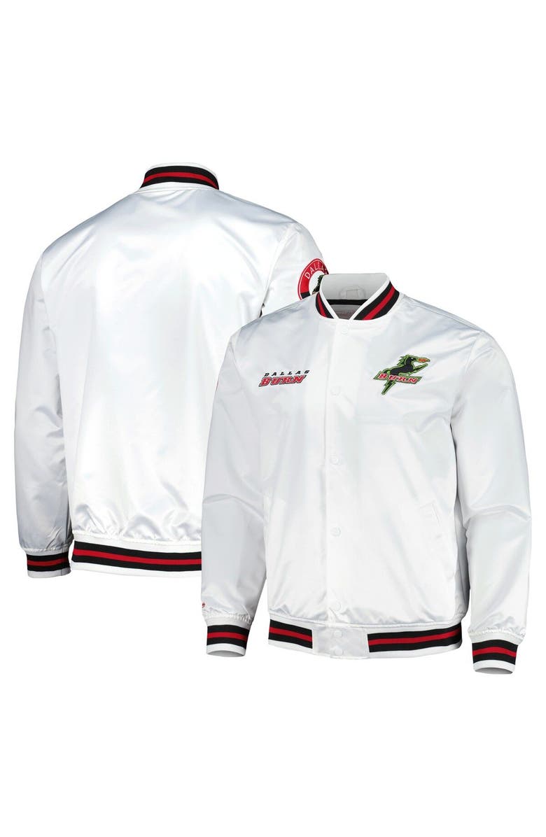 Mitchell & Ness Men's Mitchell & Ness White Dallas Burn City Full-Snap Satin Jacket, Main, color, White