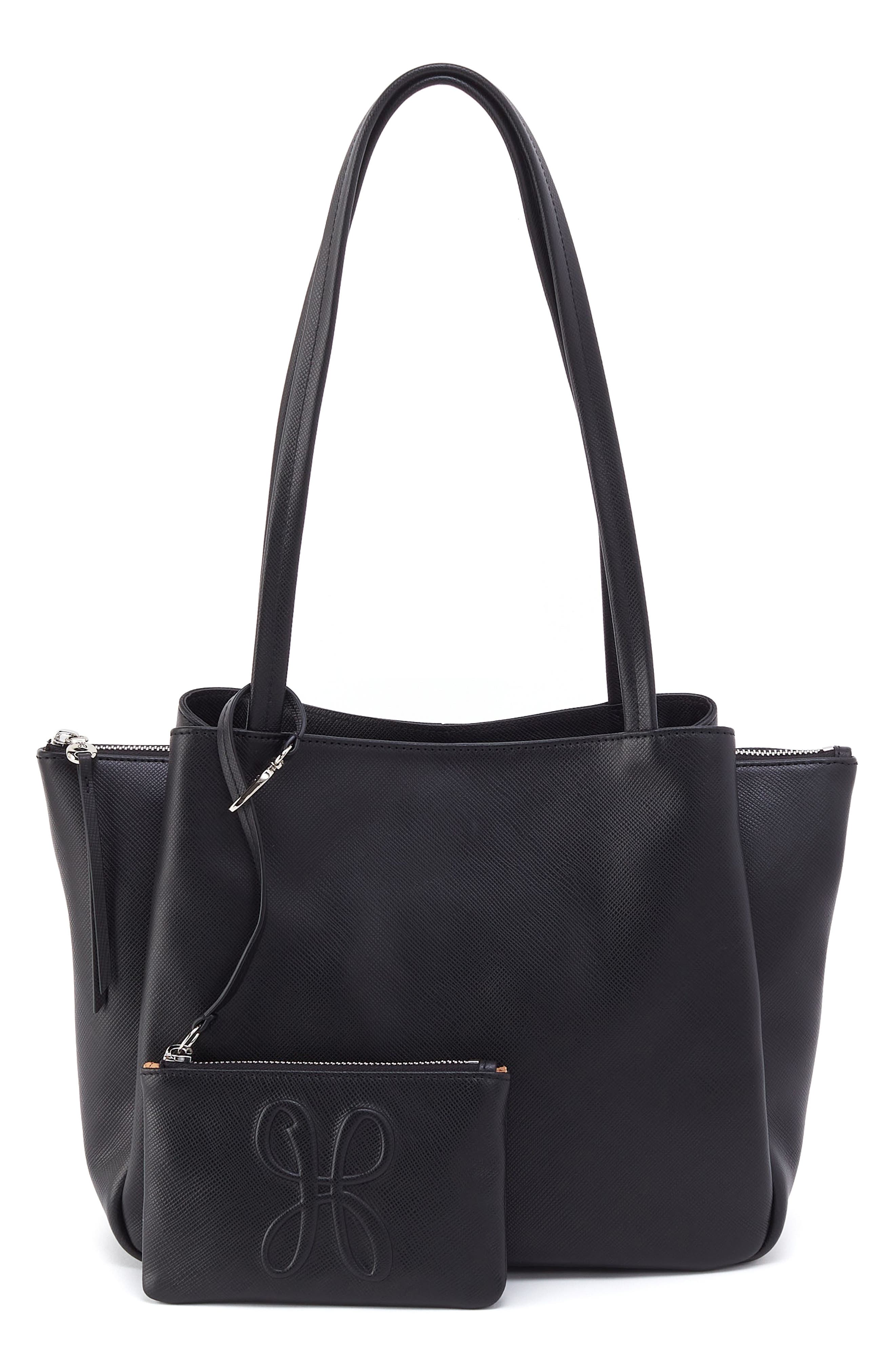 HOBO Medium Essential Leather Tote, Main, color, 