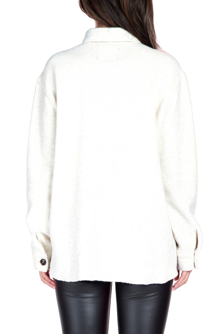Cotton Blend Shirt Jacket, Alternate, color, MILK