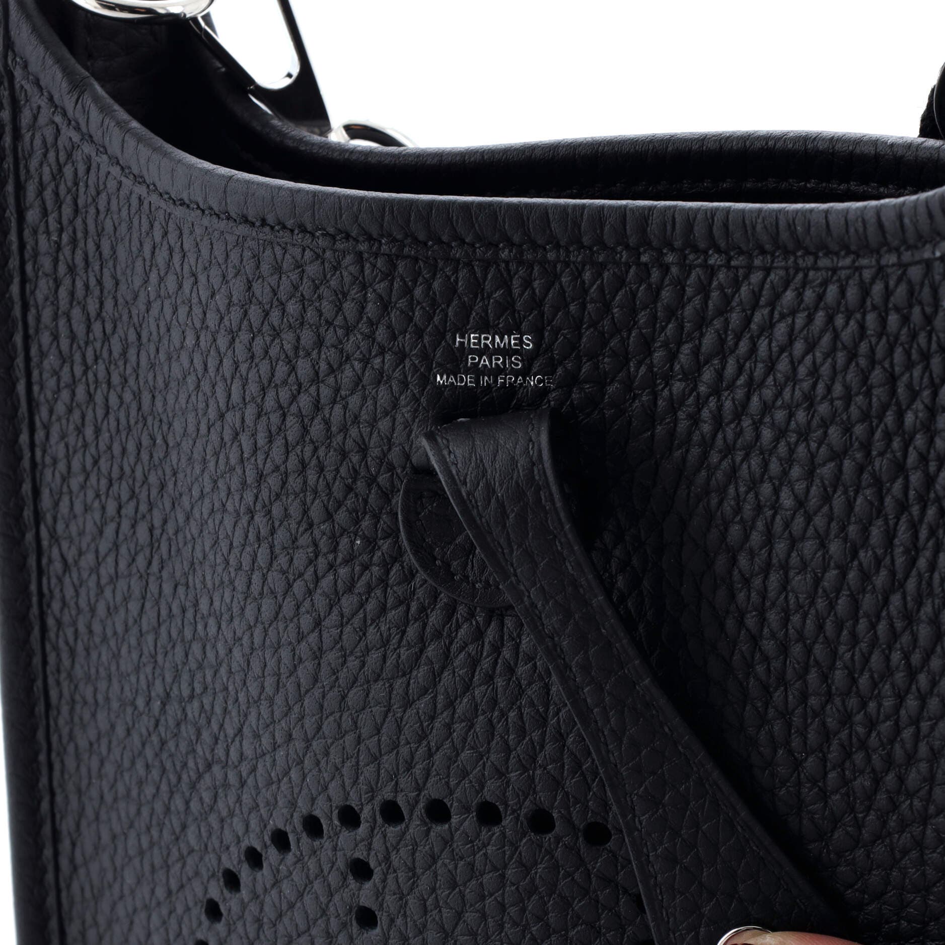 Pre-Owned Hermes Evelyne Bag Gen III Clemence TPM, Alternate, color, Noir