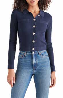 Steve Madden Ayda Collar Rib Cardigan