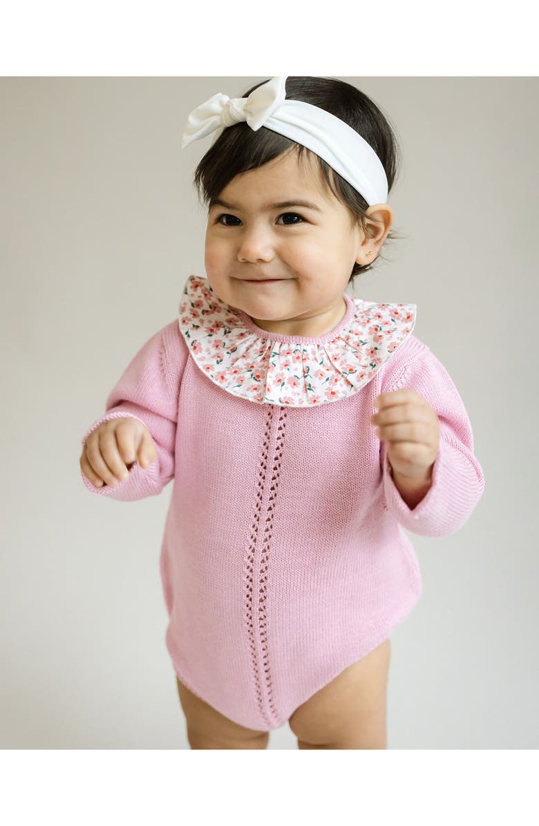 Cuclie Colette Knit Bubble Romper, Alternate, color, Pink