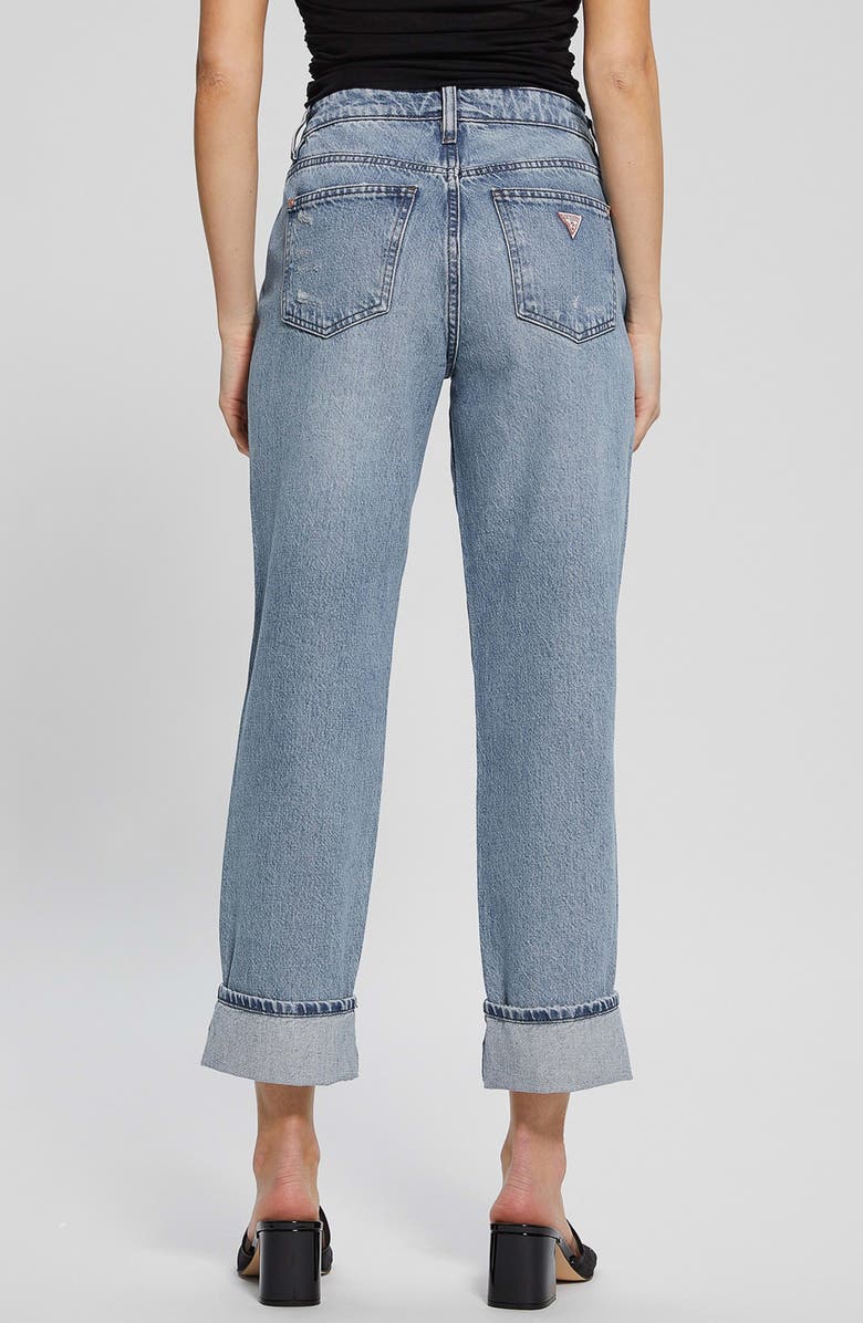 GUESS High Rise Cuffed Boyfriend Jeans, Alternate, color, Nonsense