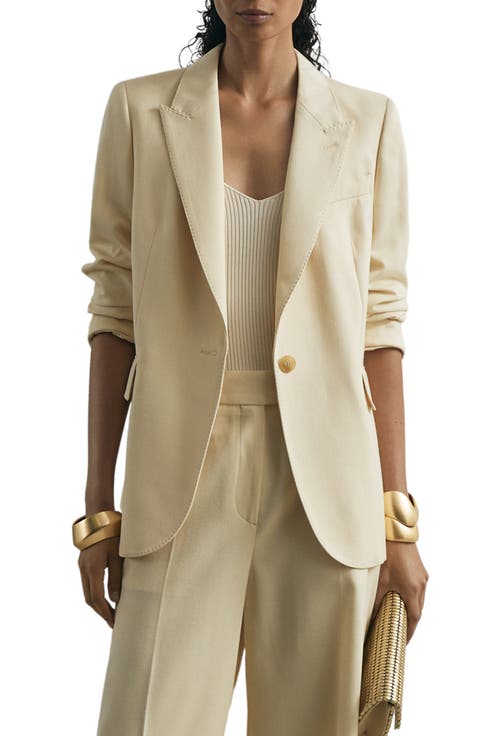 Anya Pickstitch Detail Silk & Wool Jacket