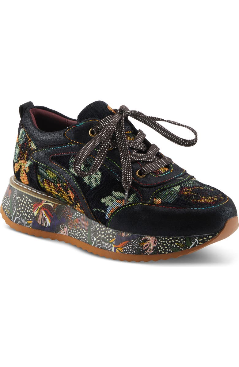 L
Artiste by Spring Step Invidia Platform Sneaker, Main, color, Black Multi