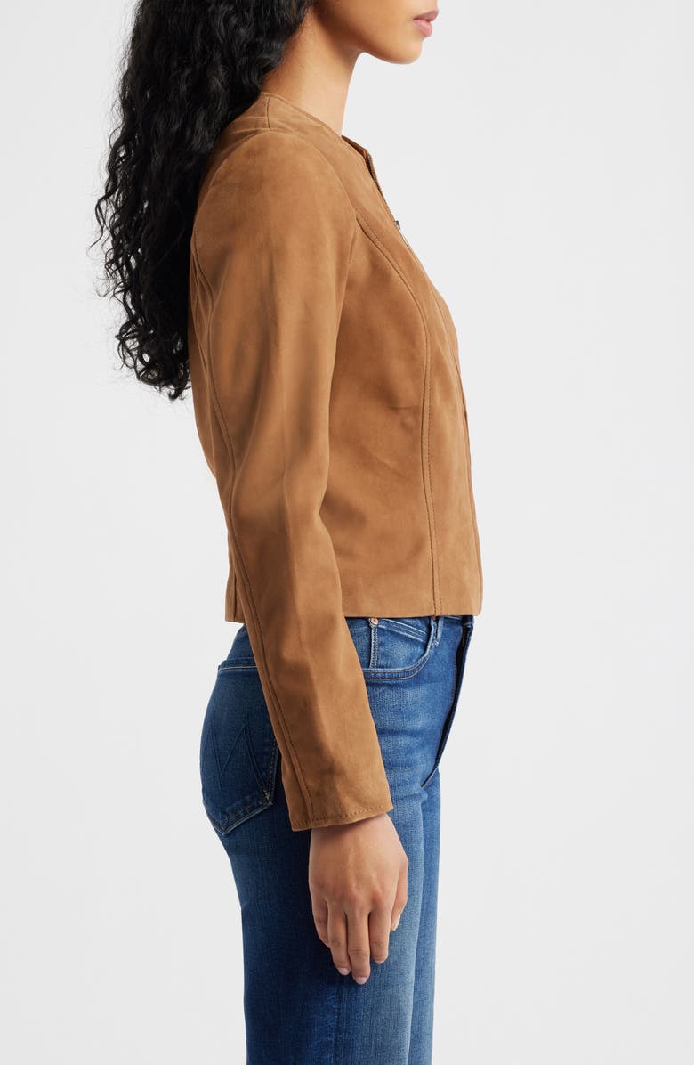 MAURITIUS Quynn Suede Jacket, Alternate, color, Dark Camel