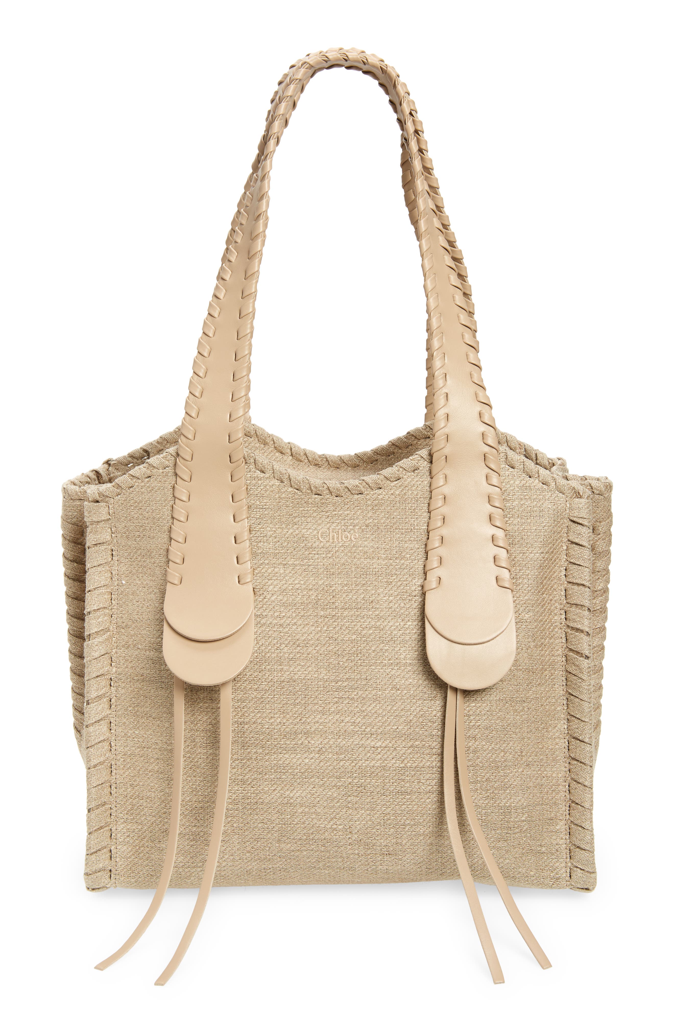 Chloé Medium Mony Denim Tote, Main, color, 
