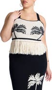 ELOQUII Fringe Crop Top