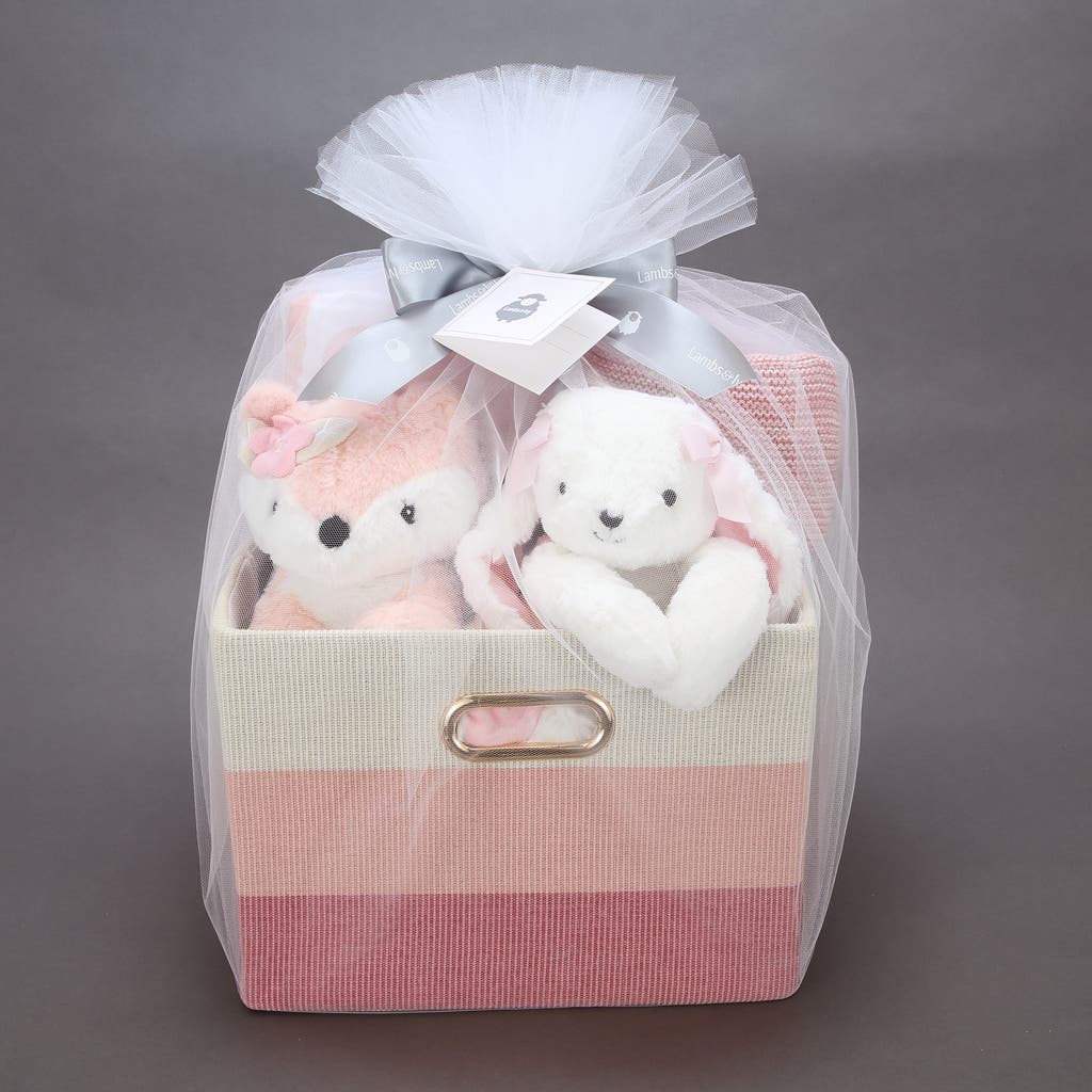 Lambs & Ivy 5-Piece Luxury Bunny & Fox Infant / Newborn / Baby Gift Basket in Multicolor  product