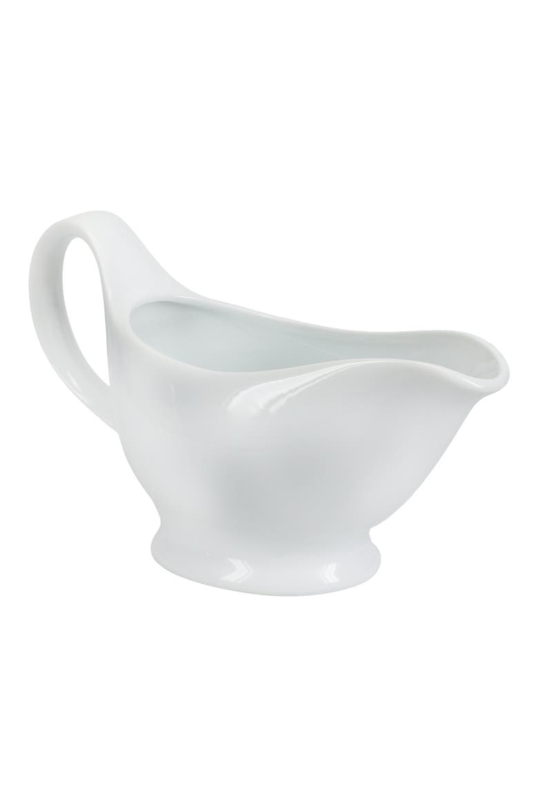 Porcelain Sauce Boat, Main, color, WHITE