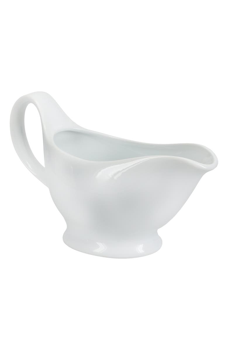 BIA Cordon Bleu Porcelain Sauce Boat, Main, color, White