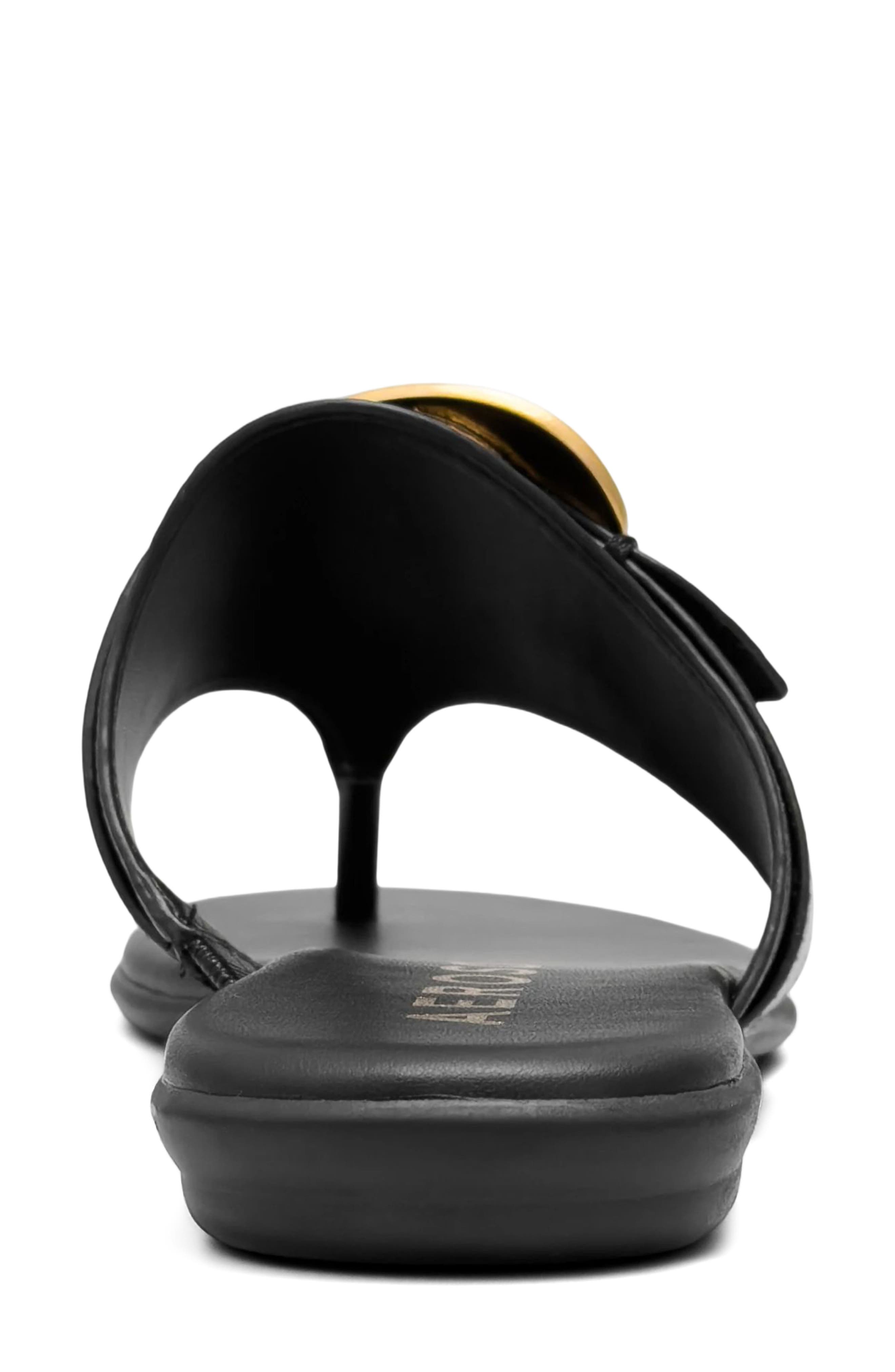 Aerosoles Glam Flip Flop, Alternate, color, Black Fx Nappa