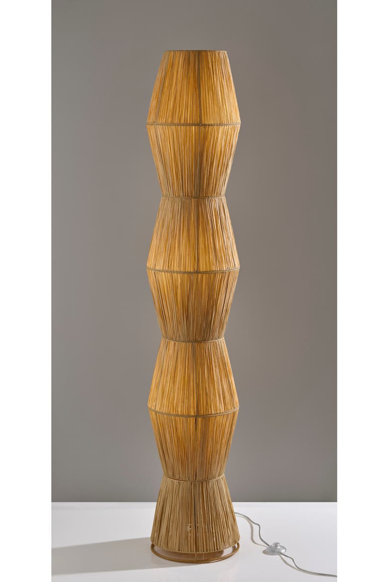 Renata Paper Lantern Floor Lamp, Alternate, color, BROWN