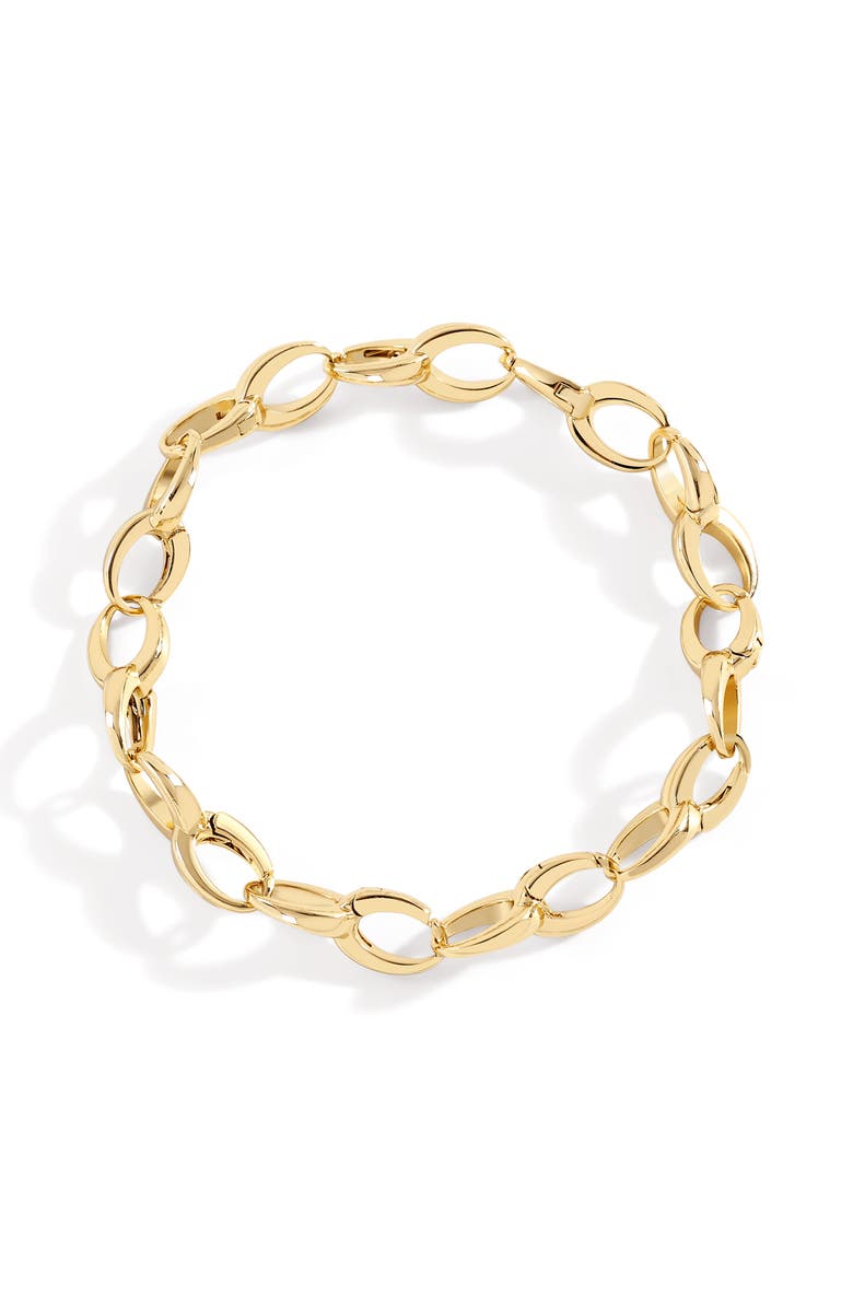 Mint & Lily Bold Cable Link Charm Bracelet, Main, color, 18K Gold Plated