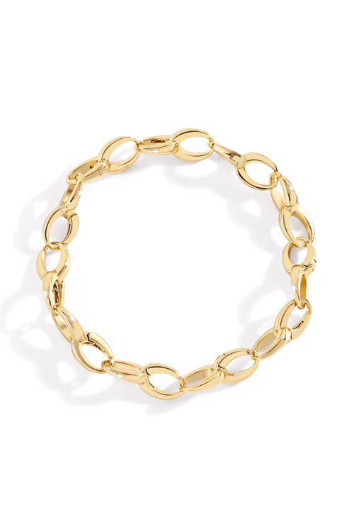 Mint & Lily Bold Cable Link Charm Bracelet In Gold