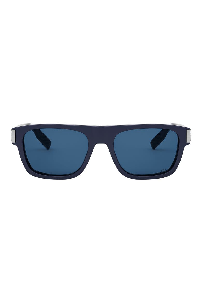 CD Icon S3I 55mm Square Sunglasses, Main, color, SHINY BLUE / BLUE