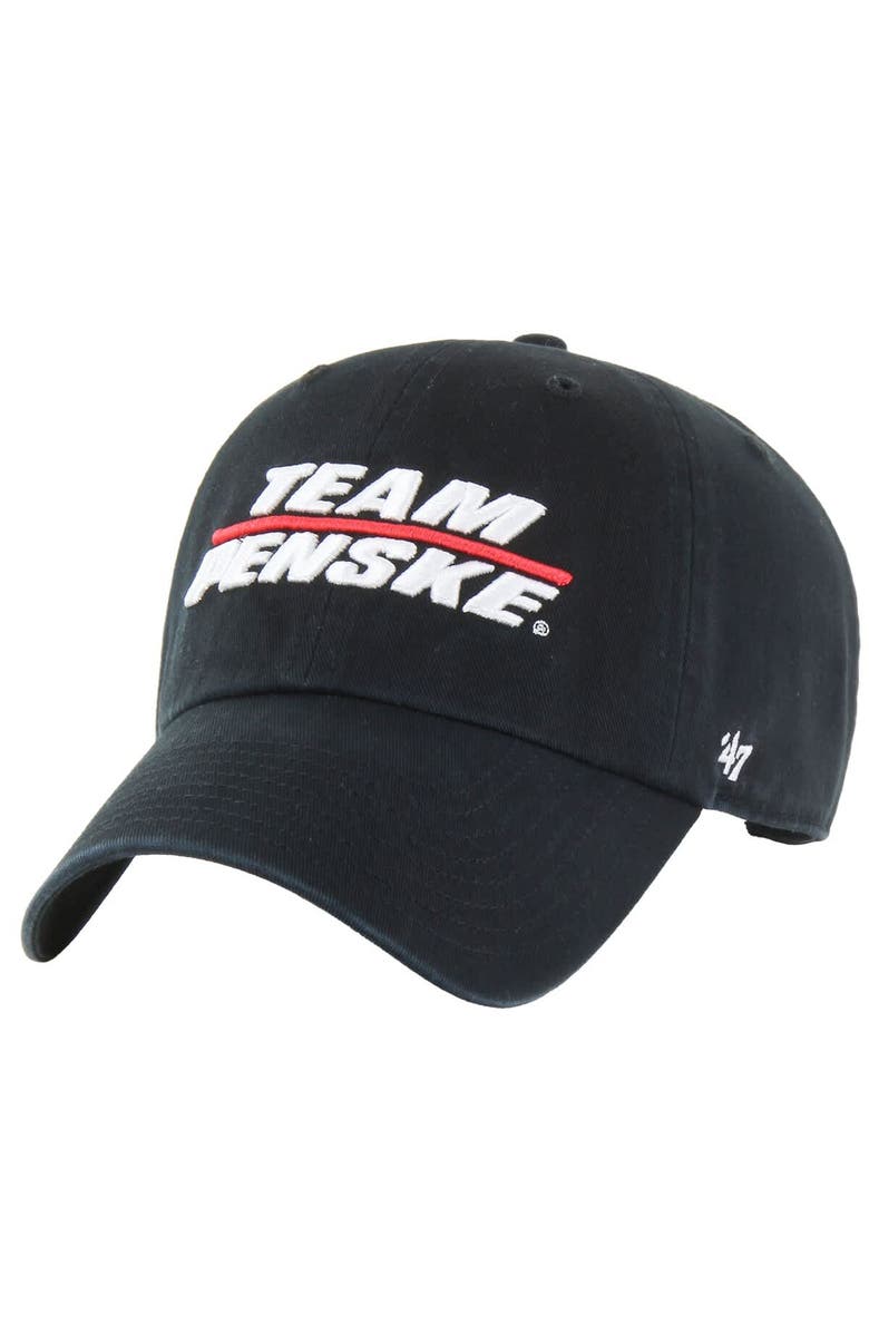 '47 Men's '47  Black Team Penske  Clean Up Adjustable Hat, Main, color, Black