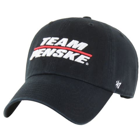 Men's '47  Black Team Penske  Clean Up Adjustable Hat