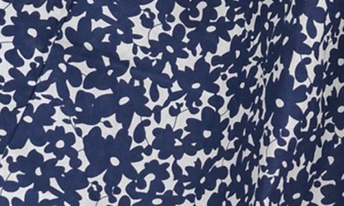 Lush Strapless Bubble Hem Midi Dress In Navy Floral