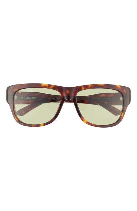 56mm Rectangle Sunglasses