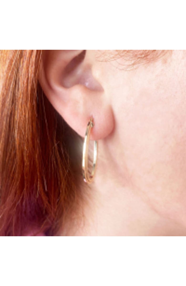 The Lovery Fine Jewelry Gold Oval Hoop Earrings, Alternate, color, Yellow Gold