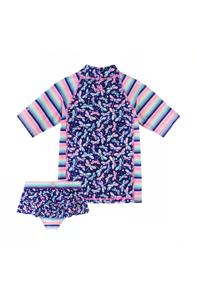 Short Sleeve Sunny Swim Set, Alternate, color, Darling Dragonflies