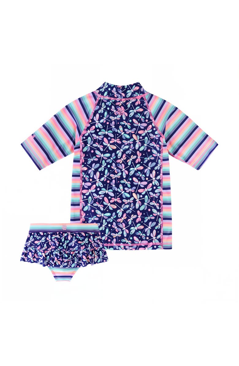 UV Skinz Short Sleeve Sunny Swim Set, Alternate, color, Darling Dragonflies