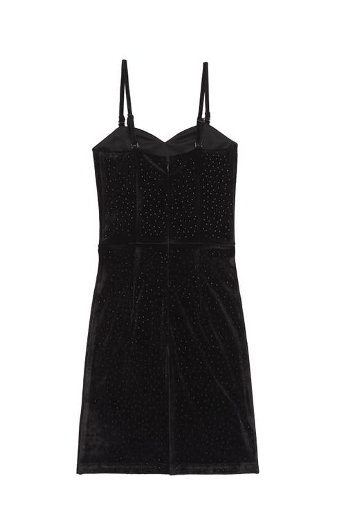 Theme Girls' Serena Stretch Velour Studded Dress - Big Kid