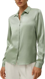 Lilysilk LILYSILK Women's Basic Concealed Placket Silk Shirt