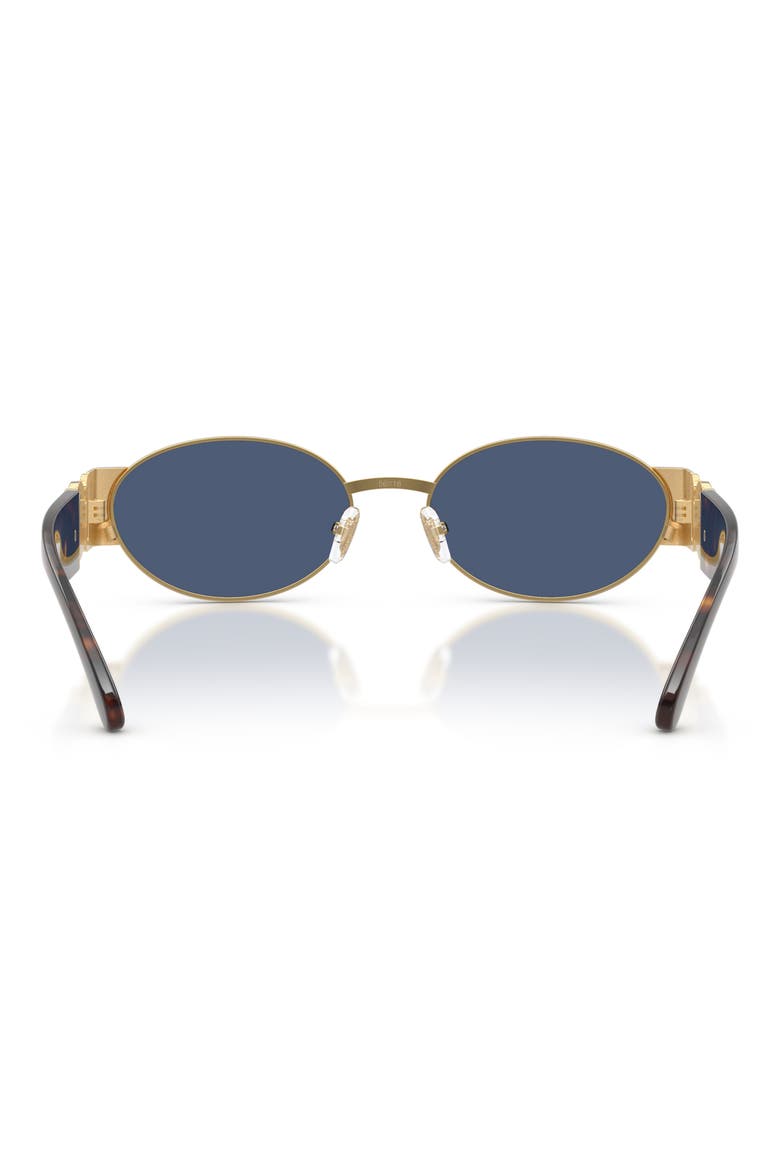 56mm Oval Sunglasses, Alternate, color, GOLD / DARK BLUE